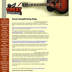 Great SongWriting Blog