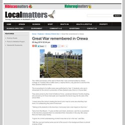 Great War remembered in Orewa