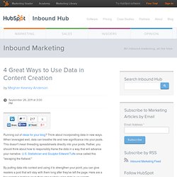 4 Great Ways to Use Data in Content Creation