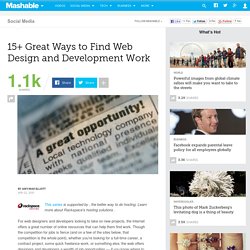 15+ Great Ways to Find Web Design and Development Work