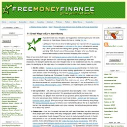 Free Money Finance: 11 Great Ways to Earn More Money