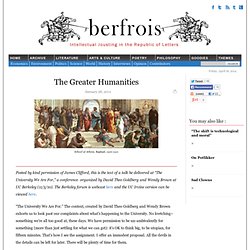 The Greater Humanities