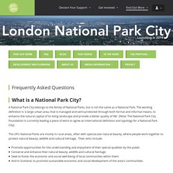 FAQ - Greater London National Park City
