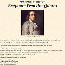 The Greatest Benjamin Franklin Quotes