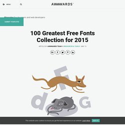 100 Greatest Free Fonts Collection for 2015