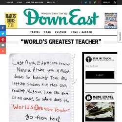 Nancie Atwell - "World's Greatest Teacher" - Down East Magazine