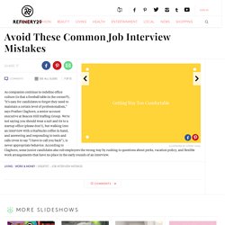 Greatist - Job Interview Mistakes