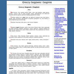 Greccy bogowie i boginie