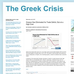 Greece Has Eliminated Its Trade Deficit, But at a High Cost