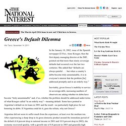 Greece's Default Dilemma