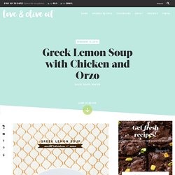 Greek Lemon Soup with Chicken and Orzo