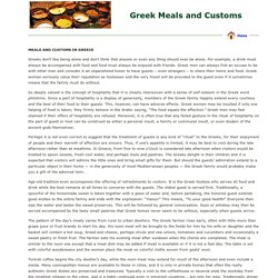 Greek Meals and Customs