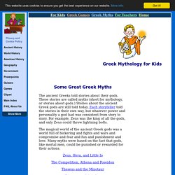 Many Myths, Greek Mythology - Ancient Greece for Kids