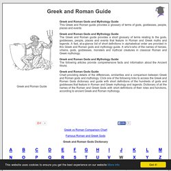 Greek and Roman Gods and Mythology Guide ***