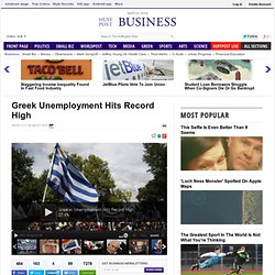 Greek Unemployment Hits Record High