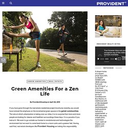 Green Amenities For a Zen Life