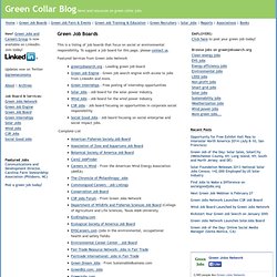 Green Collar Blog: Green Job Boards