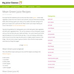 Mean Green Juice Recipes