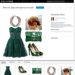 Green lace dress