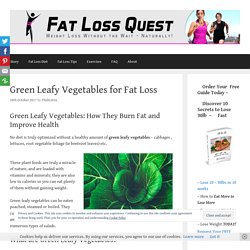 Green Leafy Vegetables for Fat Loss