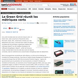Le Green Grid réunit les métriques verts
