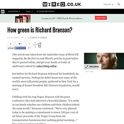How green is Richard Branson?