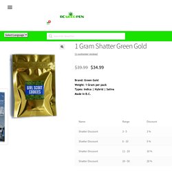 Green Gold Shatter - Buy Weed Shatter Online - Bcweedpen.com
