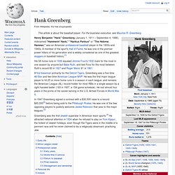 Hank Greenberg - Wiki