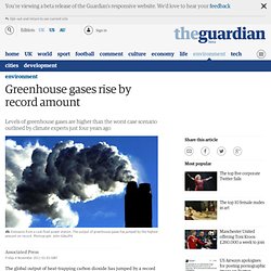 Greenhouse gases rise by record amount