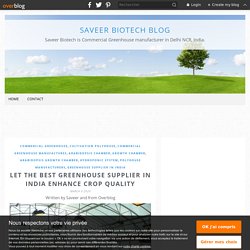 LET THE BEST GREENHOUSE SUPPLIER IN INDIA ENHANCE CROP QUALITY - Saveer Biotech Blog