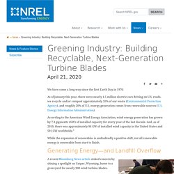Greening Industry: Building Recyclable, Next-Generation Turbine Blades