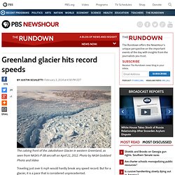 Greenland glacier hits record speeds