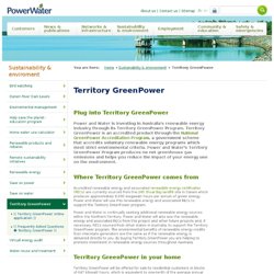 Territory GreenPower - Power and Water Corporation