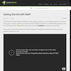 Getting Started with GSAP (GreenSock Animation Platform)