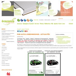 écoconso - Pub auto & greenwashing : actualités
