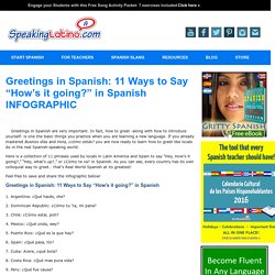 Greetings in Spanish: 11 Ways to Say "How's it going?” in Spanish [INFOGRAPHIC]