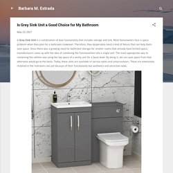 Is Grey Sink Unit a Good Choice for My Bathroom
