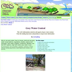 Grey Water (also spelled greywater, graywater, gray water)