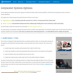 Greywater System Options