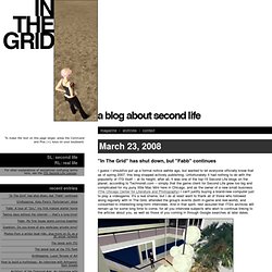 IN THE GRID: a magazine about second life