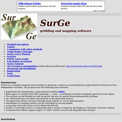 SurGe - gridding and mapping software