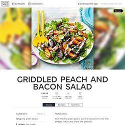 Griddled peach and bacon salad