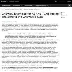 GridView Examples for ASP.NET 2.0: Paging and Sorting the GridView's Data