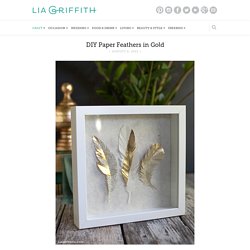 DIY Paper Feathers in Gold