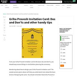 Griha Pravesh Invitation Card: Dos and Don’ts and other handy tips