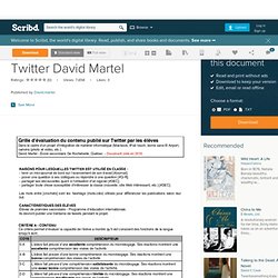 Grille Evaluation Twitter David Martel