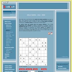 Grille de sudoku gratuite à jouer en ligne