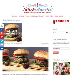 Grilled Lamb Burgers! - KitchAnnette
