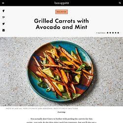 Grilled Carrots with Avocado and Mint Recipe