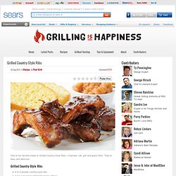 Grilled Country Style Ribs- Grilling is Happiness